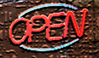 open sign