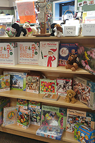 Holiday book display