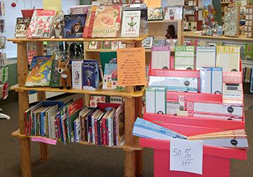 Holiday book display