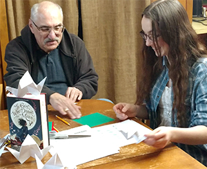 Making origami birds