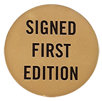signed first edition sticker
