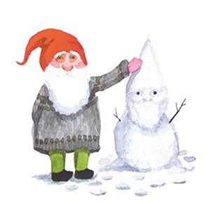 Elf making snowelf