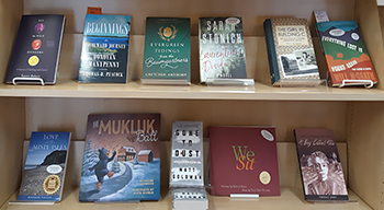 books on shelves