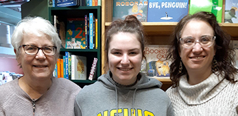 Sally, Megan, and Jen without masks