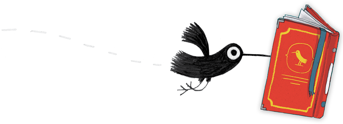 crow with book: art from holiday catalog
