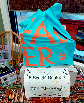 Photo of bag stuffed with books