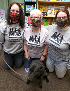 Jen, Sally, and Megan in their new t-shirts