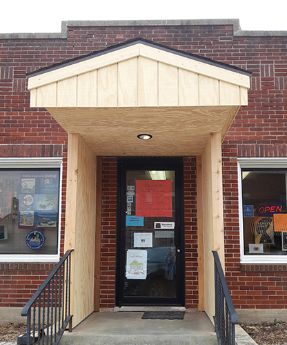 New entryway under construction