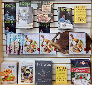 Display of books from the holiday catalog
