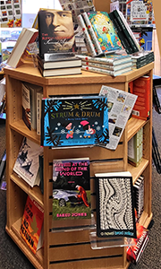 Display of books from the holiday catalog