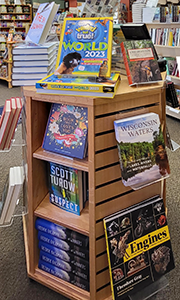Display of books from the holiday catalog