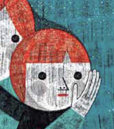 Illustration of worried child held by mother