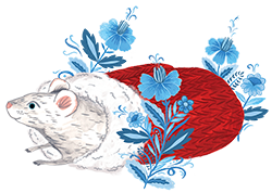 mouse in mitten
