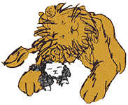 Lion with lamb 