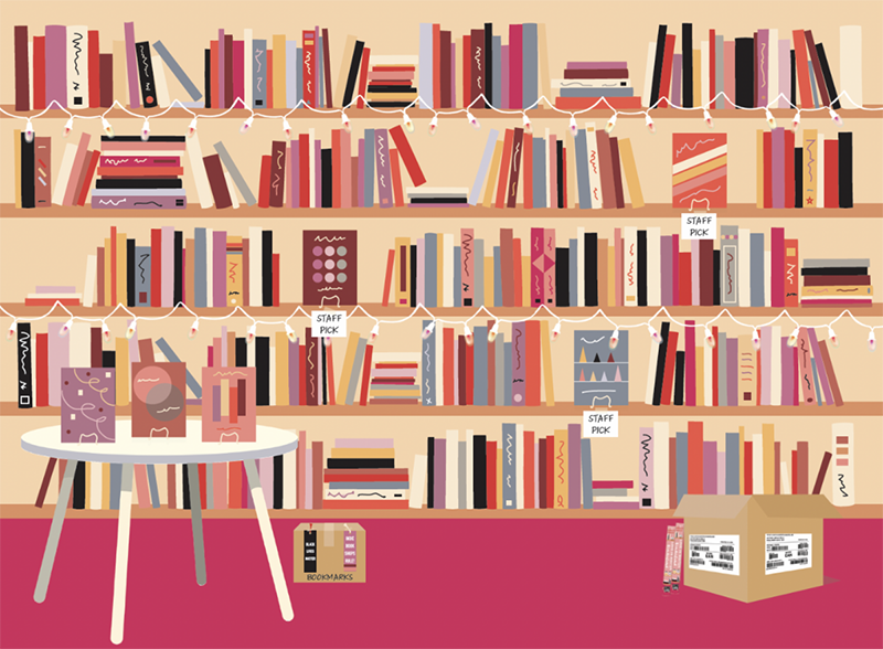 bookstore illustration from the catalog 