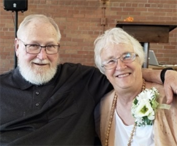 Marty Leistikow with her husband