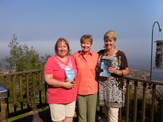 Beryl Bissell with a Sister Wolf customer