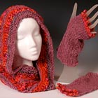 red fingerless gloves