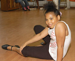 Dancer resting